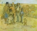 Familia de acróbatas estudio 1905 Pablo Picasso